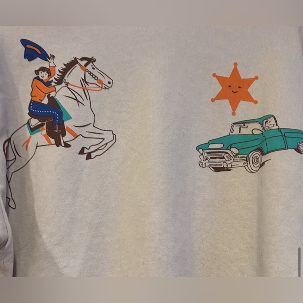 Howdy vintage western print crew neck - Picture 6 of 7
